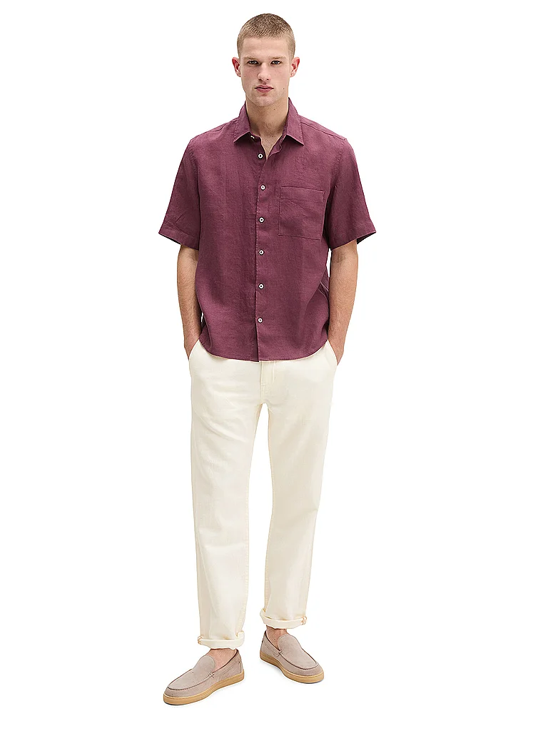 Marc O' Polo Men's Short Sleeve Shirt Red XXL 5